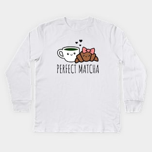 Perfect Matcha Kids Long Sleeve T-Shirt